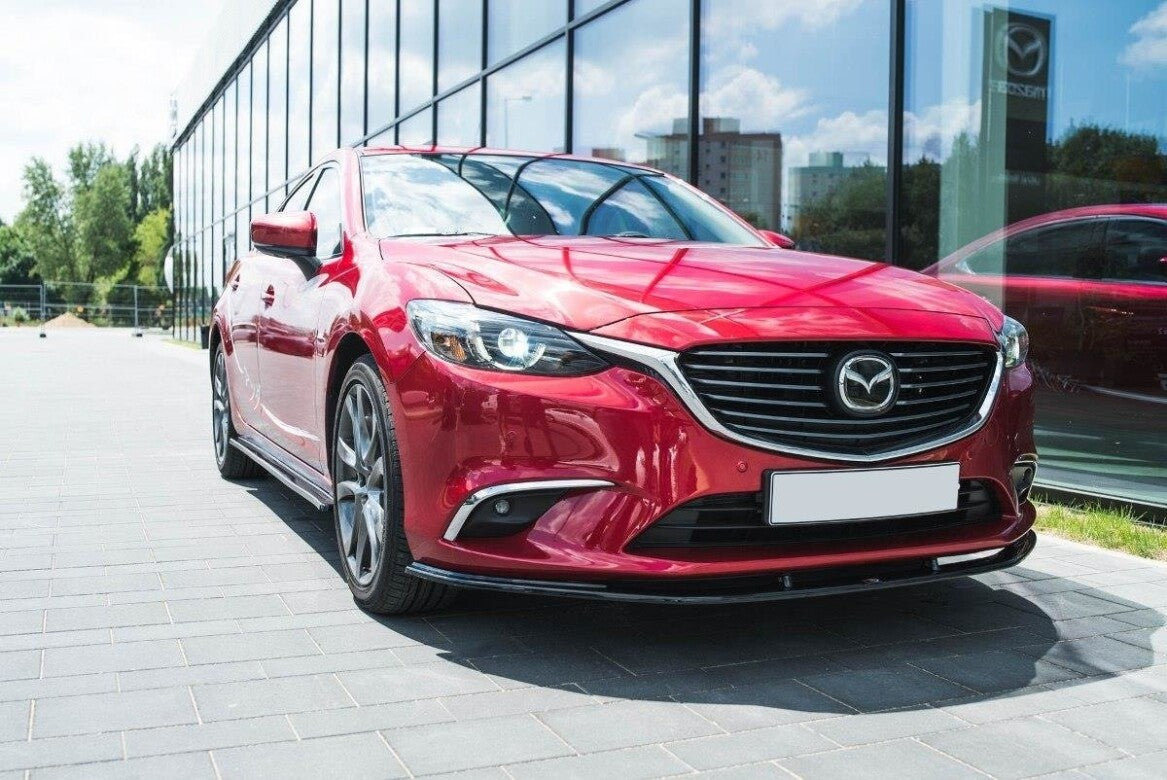 Frontlippe V.1 passend für Mazda 6 GJ (Mk3) FL schwarz Hochglanz