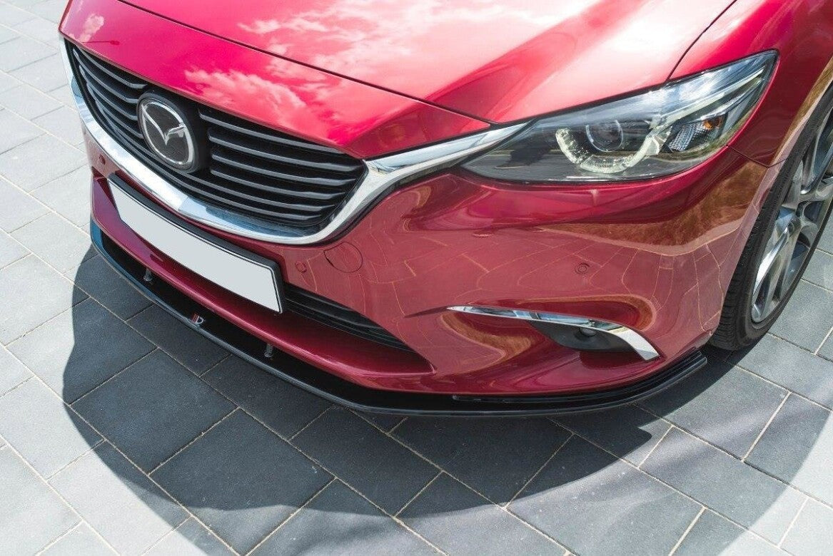 Frontlippe V.1 passend für Mazda 6 GJ (Mk3) FL schwarz Hochglanz