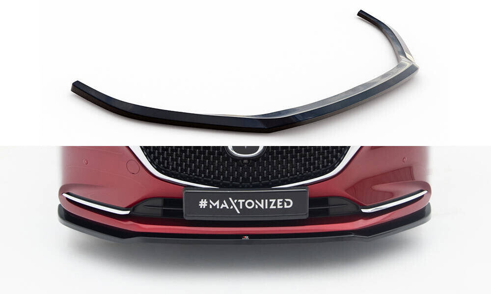 Frontlippe V.1 passend für Mazda 6 Mk3 FL schwarz Hochglanz