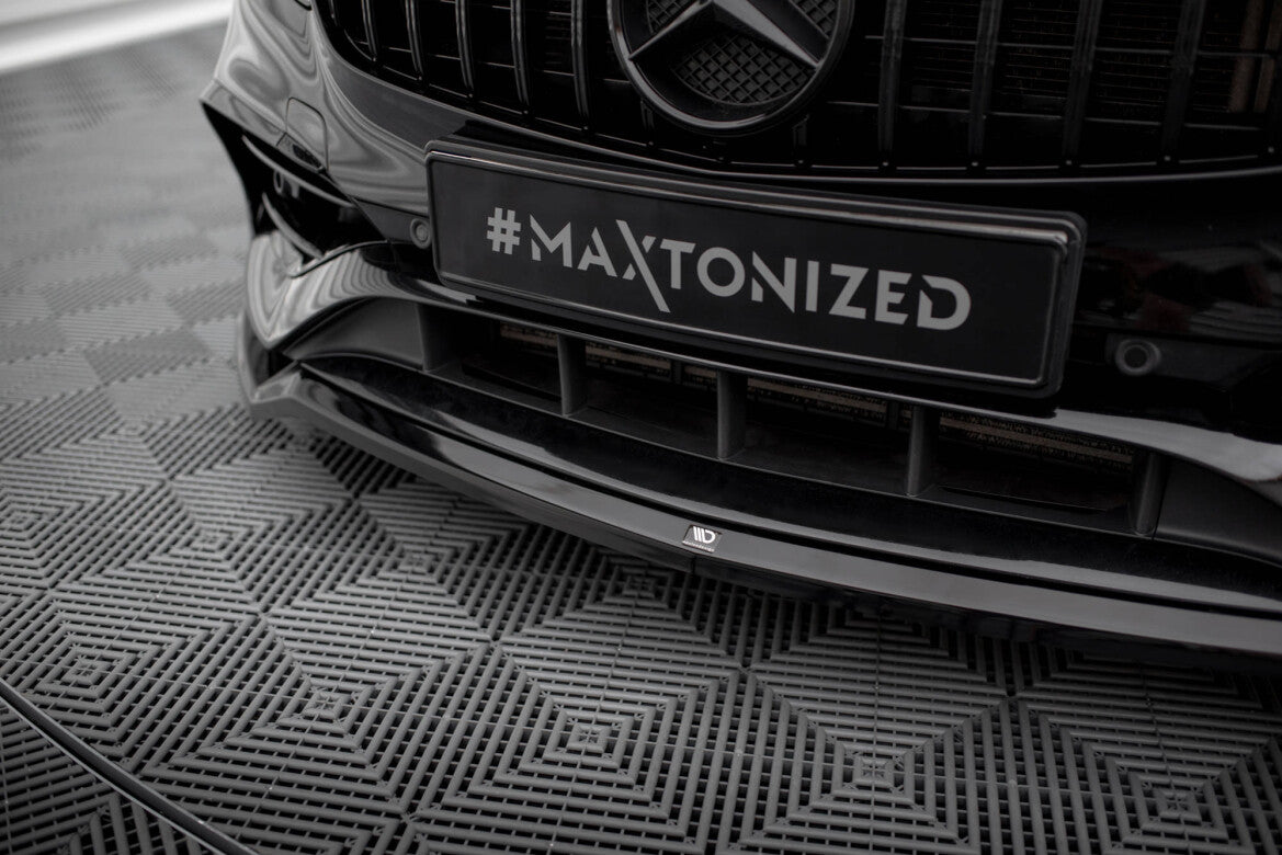 Frontlippe V.1 passend für Mercedes A AMG-Line W176 FL schwarz Hochglanz