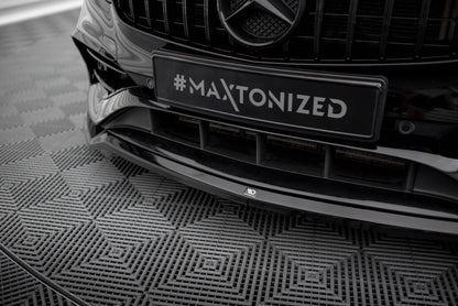 Frontlippe V.1 passend für Mercedes A AMG-Line W176 FL schwarz Hochglanz