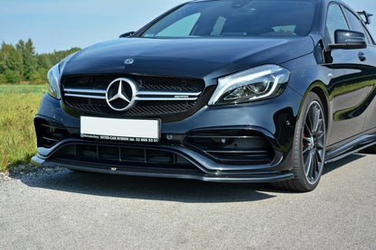 Frontlippe V.1 passend für Mercedes A W176 AMG FL schwarz Hochglanz