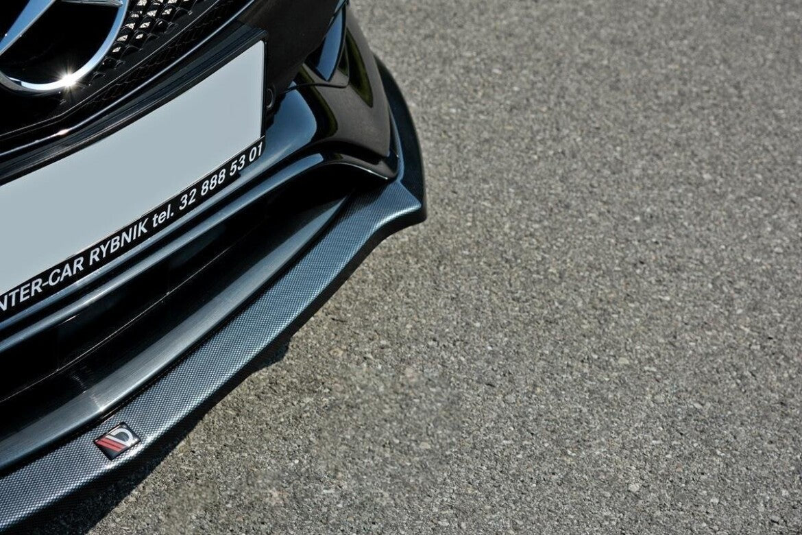 Frontlippe V.1 passend für Mercedes A W176 AMG FL schwarz Hochglanz