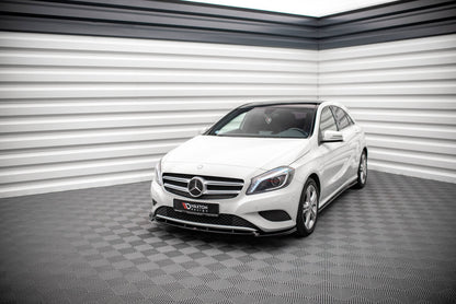 Frontlippe V.1 passend für Mercedes A W176 schwarz Hochglanz