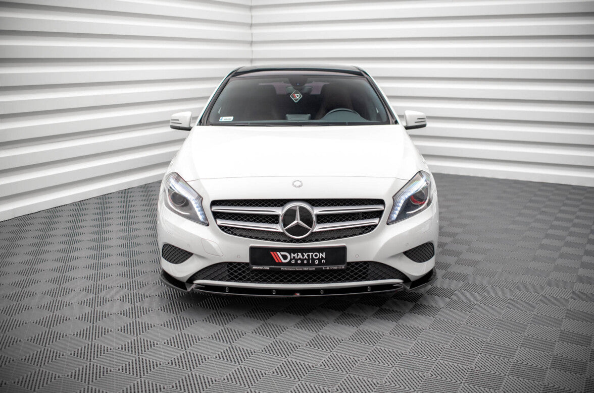 Frontlippe V.1 passend für Mercedes A W176 schwarz Hochglanz