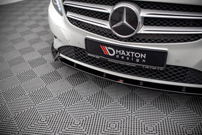Frontlippe V.1 passend für Mercedes A W176 schwarz Hochglanz