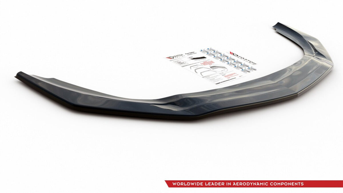 Frontlippe V.1 passend für Mercedes A35 AMG Aero W177 schwarz Hochglanz