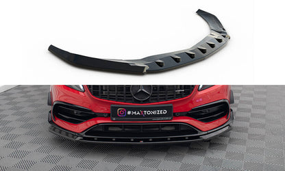 Frontlippe V.1 passend für Mercedes A45 Aero W176 FL schwarz Hochglanz