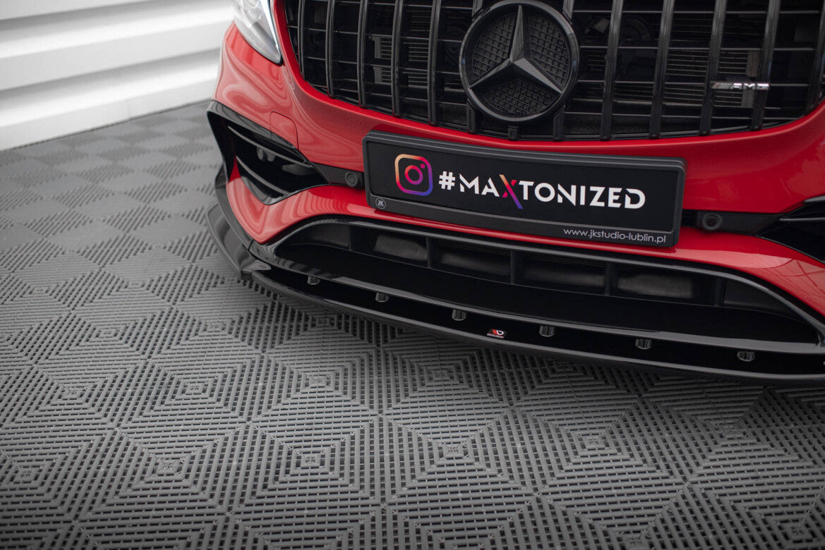Frontlippe V.1 passend für Mercedes A45 Aero W176 FL schwarz Hochglanz