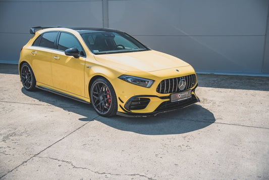 Frontlippe V.1 passend für Mercedes-AMG A 45 S Aero Pack W177 schwarz Hochglanz