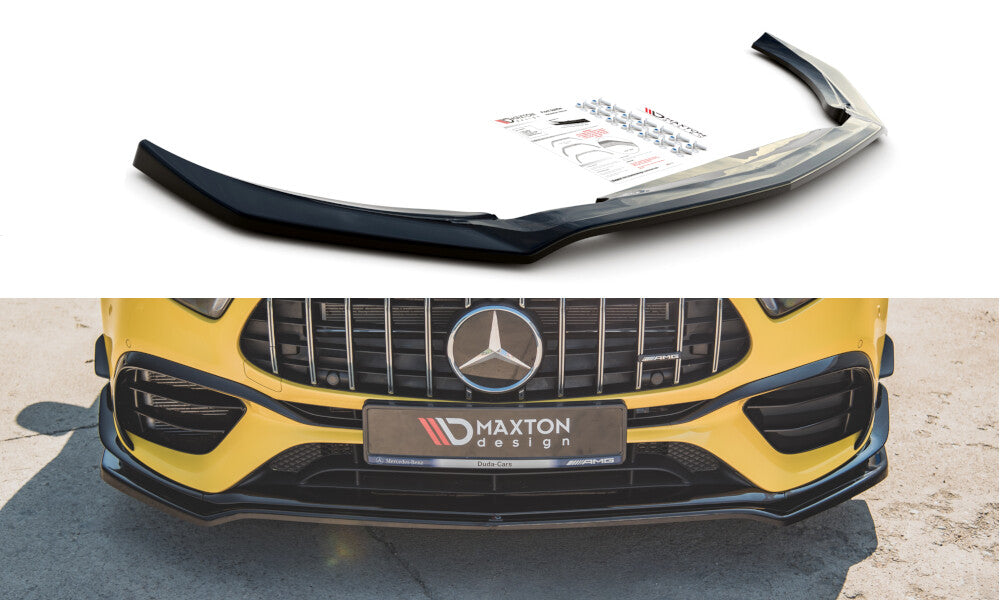 Frontlippe V.1 passend für Mercedes-AMG A 45 S Aero Pack W177 schwarz Hochglanz