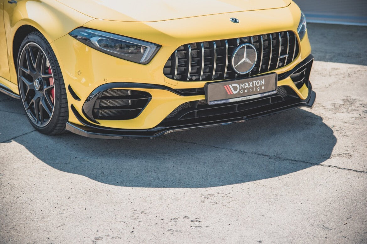 Frontlippe V.1 passend für Mercedes-AMG A 45 S Aero Pack W177 schwarz Hochglanz