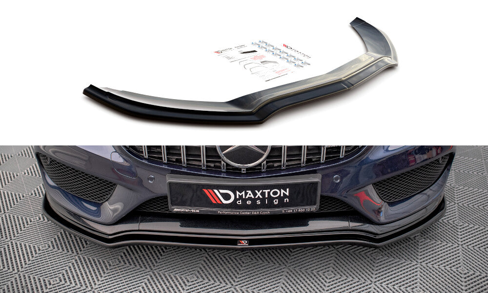 Frontlippe V.1 passend für Mercedes-AMG C 43 / AMG-Line W205 schwarz Hochglanz