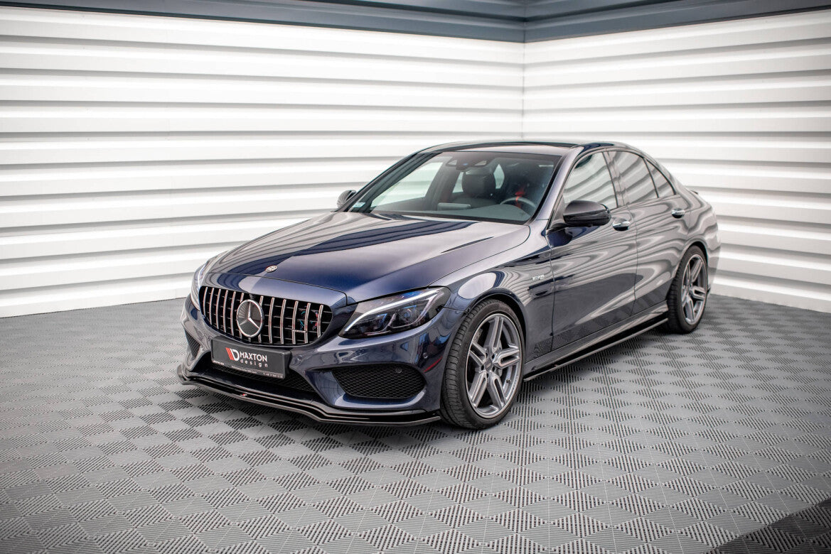 Frontlippe V.1 passend für Mercedes-AMG C 43 / AMG-Line W205 schwarz Hochglanz