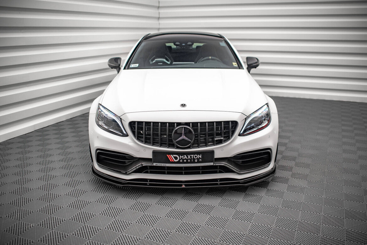 Frontlippe V.1 passend für Mercedes-AMG C63 Coupe AMG Aero Pack C205 FL schwarz Hochglanz