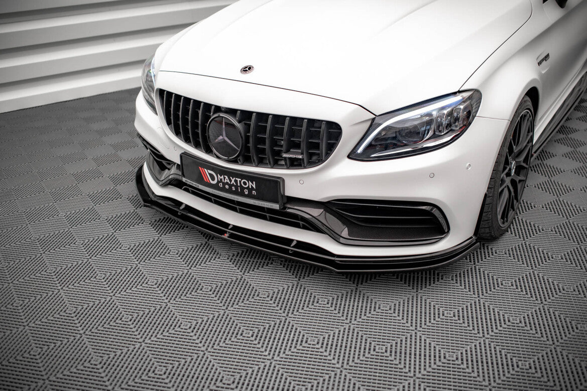 Frontlippe V.1 passend für Mercedes-AMG C63 Coupe AMG Aero Pack C205 FL schwarz Hochglanz