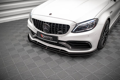 Frontlippe V.1 passend für Mercedes-AMG C63 Coupe AMG Aero Pack C205 FL schwarz Hochglanz