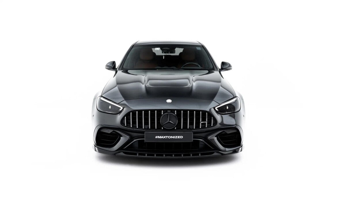 Frontlippe V.1 passend für Mercedes-AMG C63 Limousine / Kombi W206 / S206 schwarz Hochglanz