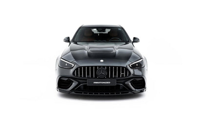 Frontlippe V.1 passend für Mercedes-AMG C63 Limousine / Kombi W206 / S206 schwarz Hochglanz