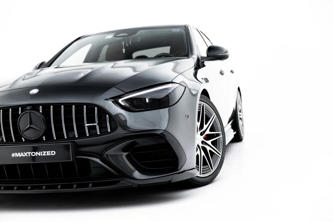 Frontlippe V.1 passend für Mercedes-AMG C63 Limousine / Kombi W206 / S206 schwarz Hochglanz