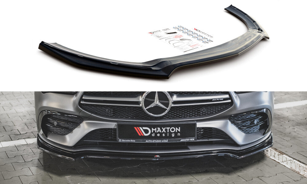 Frontlippe V.1 passend für Mercedes-AMG CLA 35 Aero C118 schwarz Hochglanz