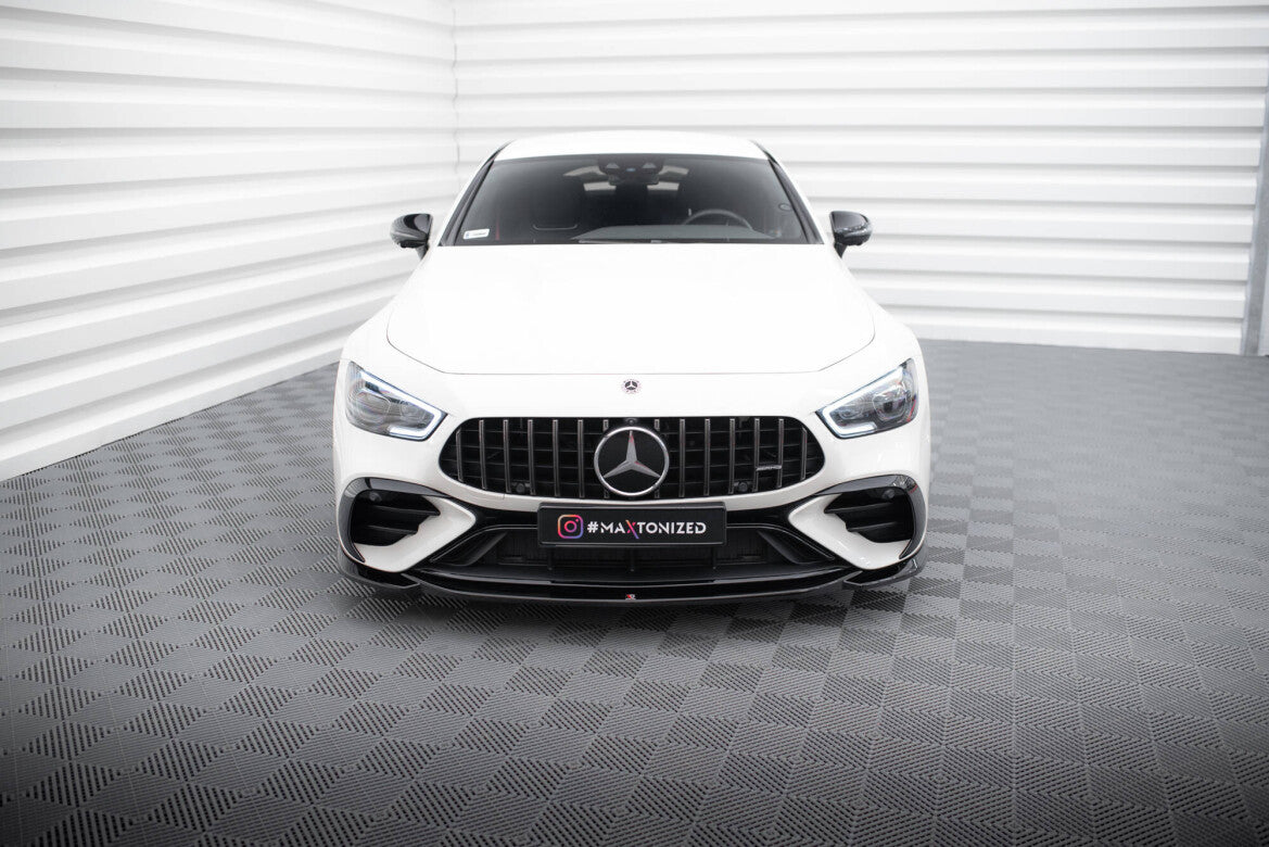 Frontlippe V.1 passend für Mercedes-AMG GT 43 4 Door Coupe V8 Styling Package X290 schwarz Hochglanz