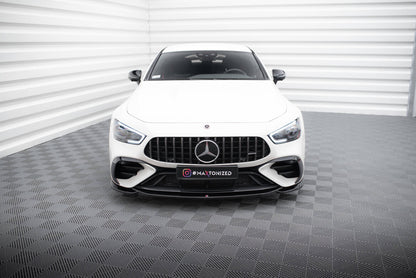 Frontlippe V.1 passend für Mercedes-AMG GT 43 4 Door Coupe V8 Styling Package X290 schwarz Hochglanz