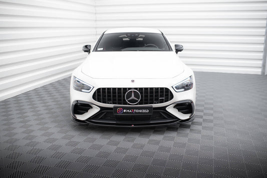 Frontlippe V.1 passend für Mercedes-AMG GT 43 4 Door Coupe V8 Styling Package X290 schwarz Hochglanz