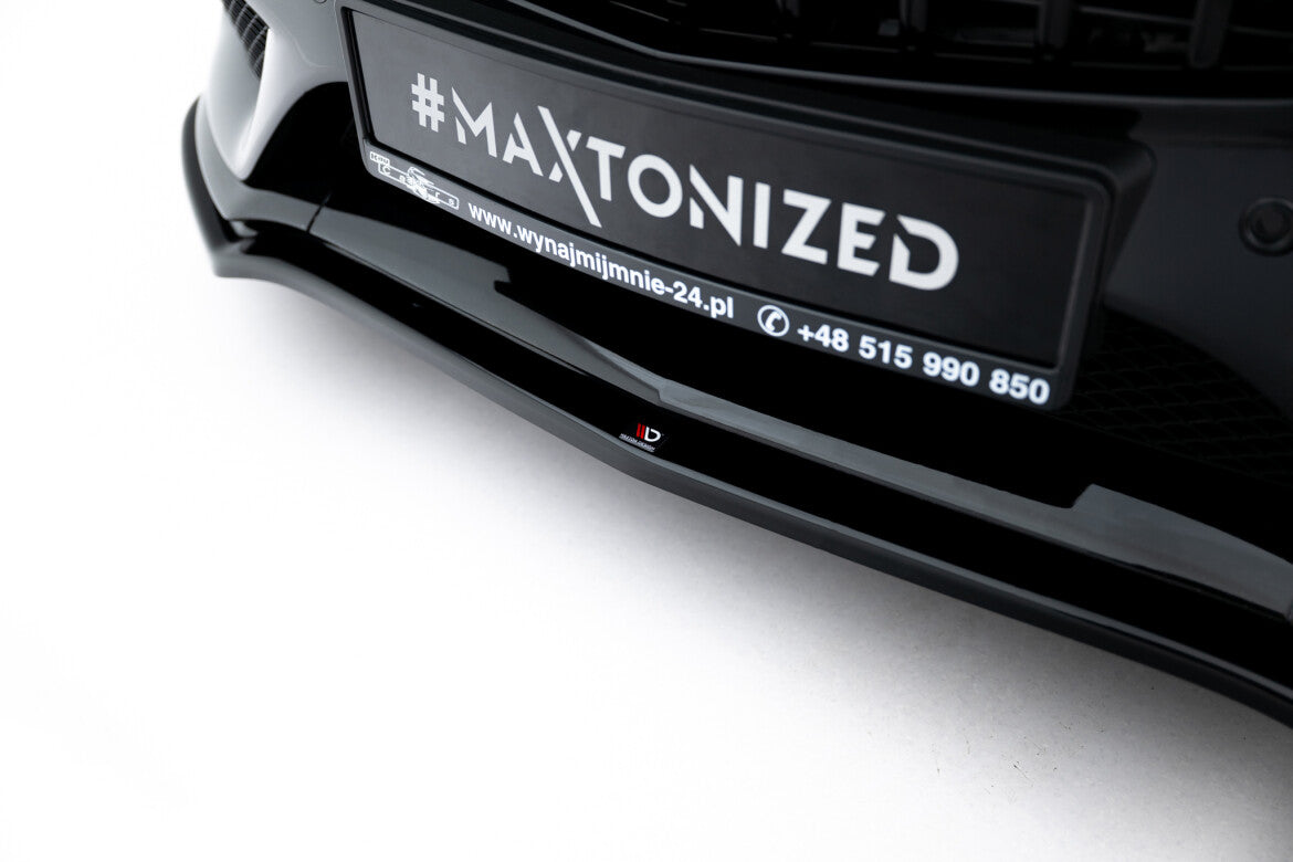 Frontlippe V.1 passend für Mercedes- Benz C Coupe AMG-Line C205 schwarz Hochglanz