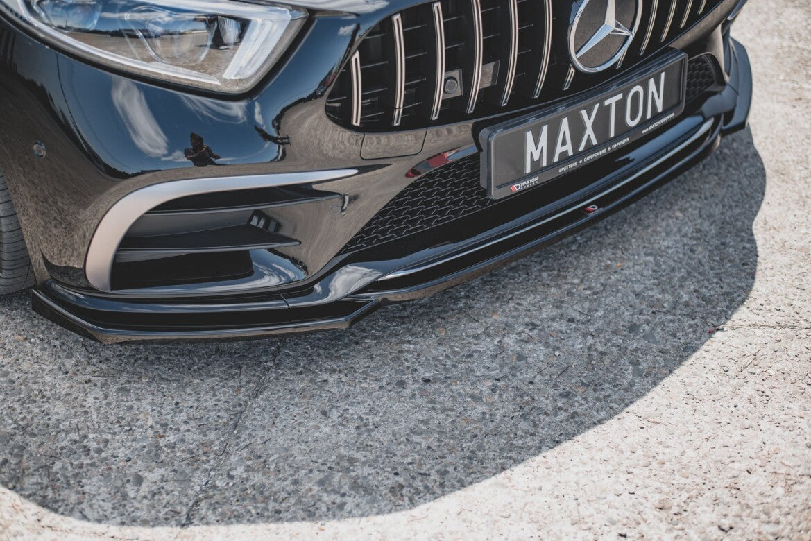 Frontlippe V.1 passend für Mercedes-Benz CLS AMG-Line C257 schwarz Hochglanz