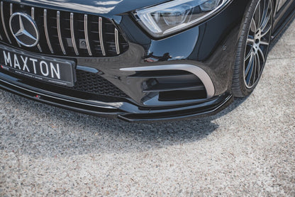 Frontlippe V.1 passend für Mercedes-Benz CLS AMG-Line C257 schwarz Hochglanz