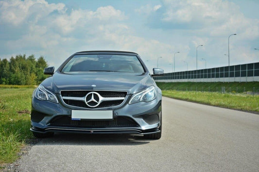 Frontlippe V.1 passend für Mercedes - Benz E Coupe / Cabrio C207 FL / A207 Facelit schwarz Hochglanz