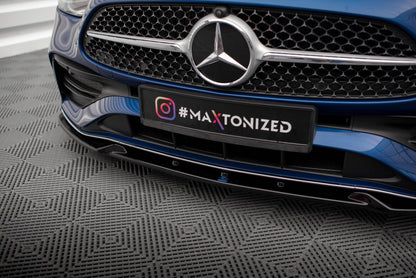 Frontlippe V.1 passend für Mercedes C AMG-Line / 43 AMG W206 schwarz Hochglanz