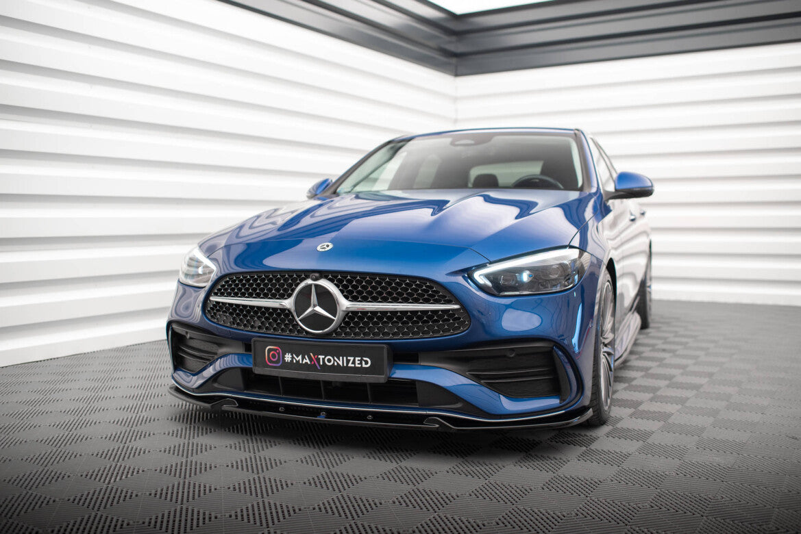 Frontlippe V.1 passend für Mercedes C AMG-Line / 43 AMG W206 schwarz Hochglanz
