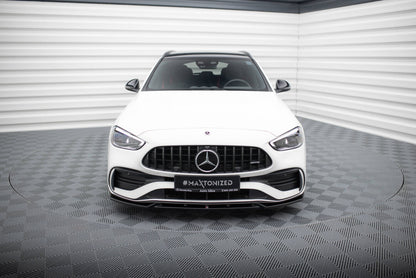 Frontlippe V.1 passend für Mercedes C AMG-Line / 43 AMG W206 schwarz Hochglanz