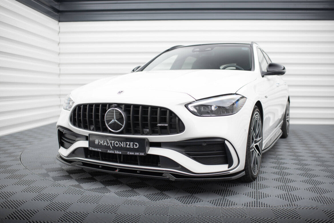 Frontlippe V.1 passend für Mercedes C AMG-Line / 43 AMG W206 schwarz Hochglanz