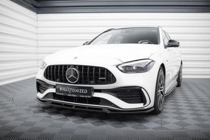 Frontlippe V.1 passend für Mercedes C AMG-Line / 43 AMG W206 schwarz Hochglanz