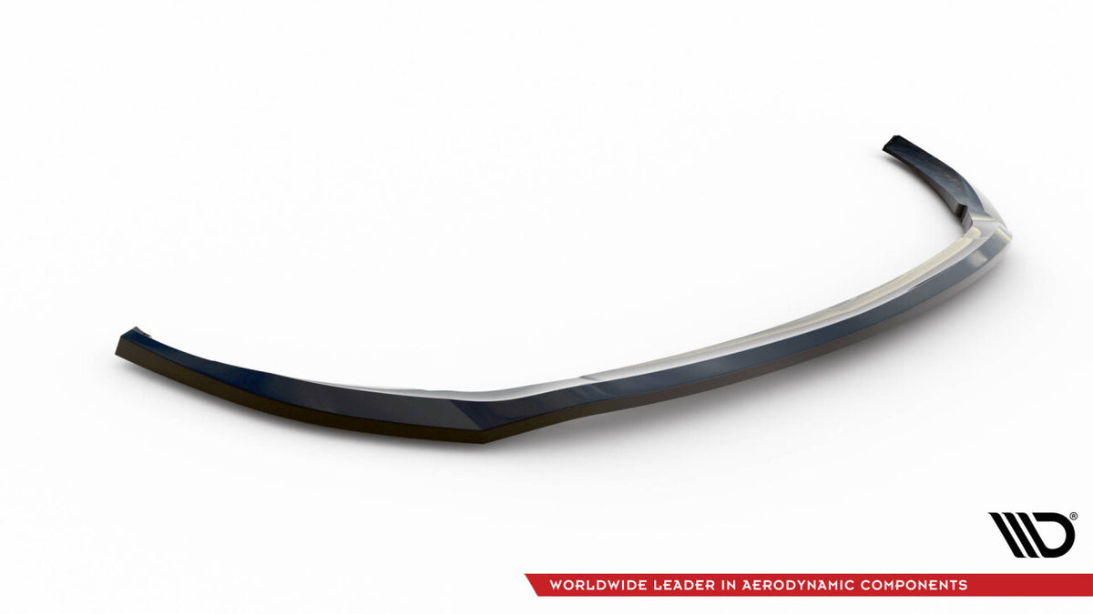 Frontlippe V.1 passend für Mercedes C AMG Line Limousine / Coupe / Kombi W205 / C205 / S205 FL schwarz Hochglanz