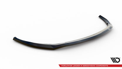 Frontlippe V.1 passend für Mercedes C AMG Line Limousine / Coupe / Kombi W205 / C205 / S205 FL schwarz Hochglanz