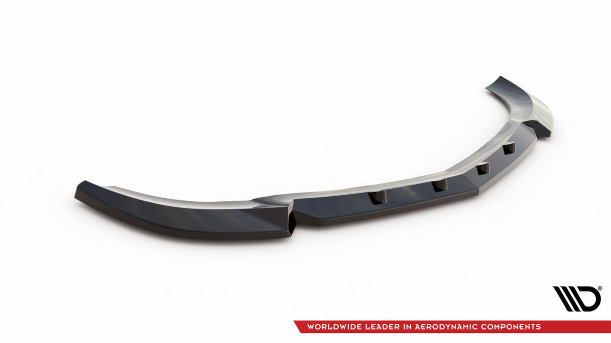 Frontlippe V.1 passend für Mercedes C Coupe / Limousine / Kombi AMG-Line C204 / W204 FL / S204 FL schwarz Hochglanz