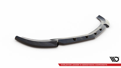 Frontlippe V.1 passend für Mercedes C Coupe / Limousine / Kombi AMG-Line C204 / W204 FL / S204 FL schwarz Hochglanz