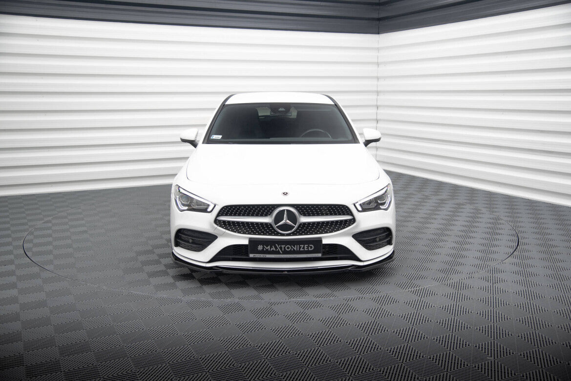 Frontlippe V.1 passend für Mercedes CLA A35 AMG / AMG-Line C118 schwarz Hochglanz