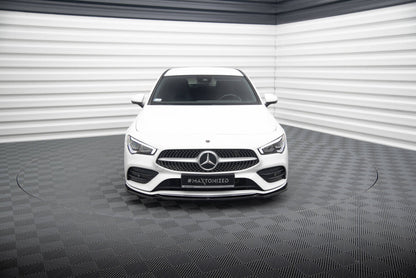 Frontlippe V.1 passend für Mercedes CLA A35 AMG / AMG-Line C118 schwarz Hochglanz