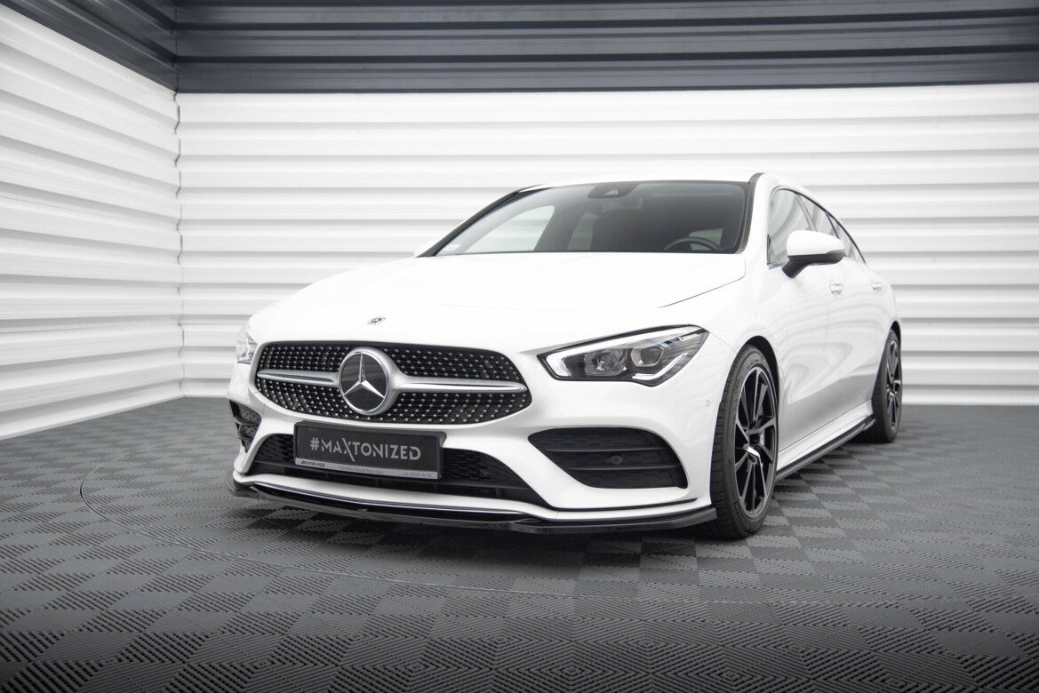 Frontlippe V.1 passend für Mercedes CLA A35 AMG / AMG-Line C118 schwarz Hochglanz