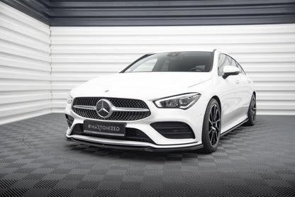 Frontlippe V.1 passend für Mercedes CLA A35 AMG / AMG-Line C118 schwarz Hochglanz