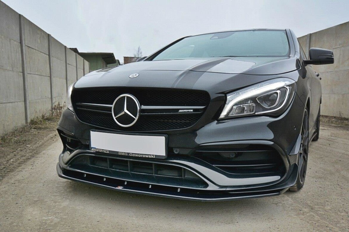 Frontlippe V.1 passend für Mercedes CLA A45 AMG C117 FL Carbon Look