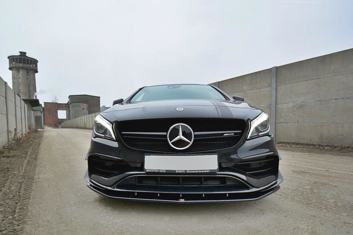 Frontlippe V.1 passend für Mercedes CLA A45 AMG C117 FL Carbon Look