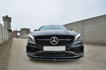 Frontlippe V.1 passend für Mercedes CLA A45 AMG C117 FL Carbon Look