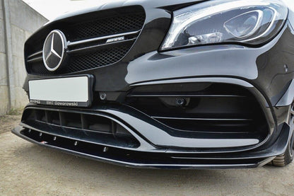 Frontlippe V.1 passend für Mercedes CLA A45 AMG C117 FL Carbon Look