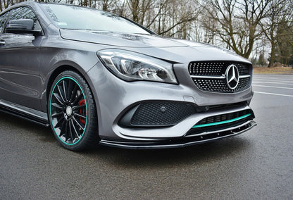 Frontlippe V.1 passend für Mercedes CLA C117 AMG-LINE FL schwarz Hochglanz